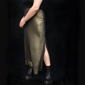 Gold forever 21 skirt